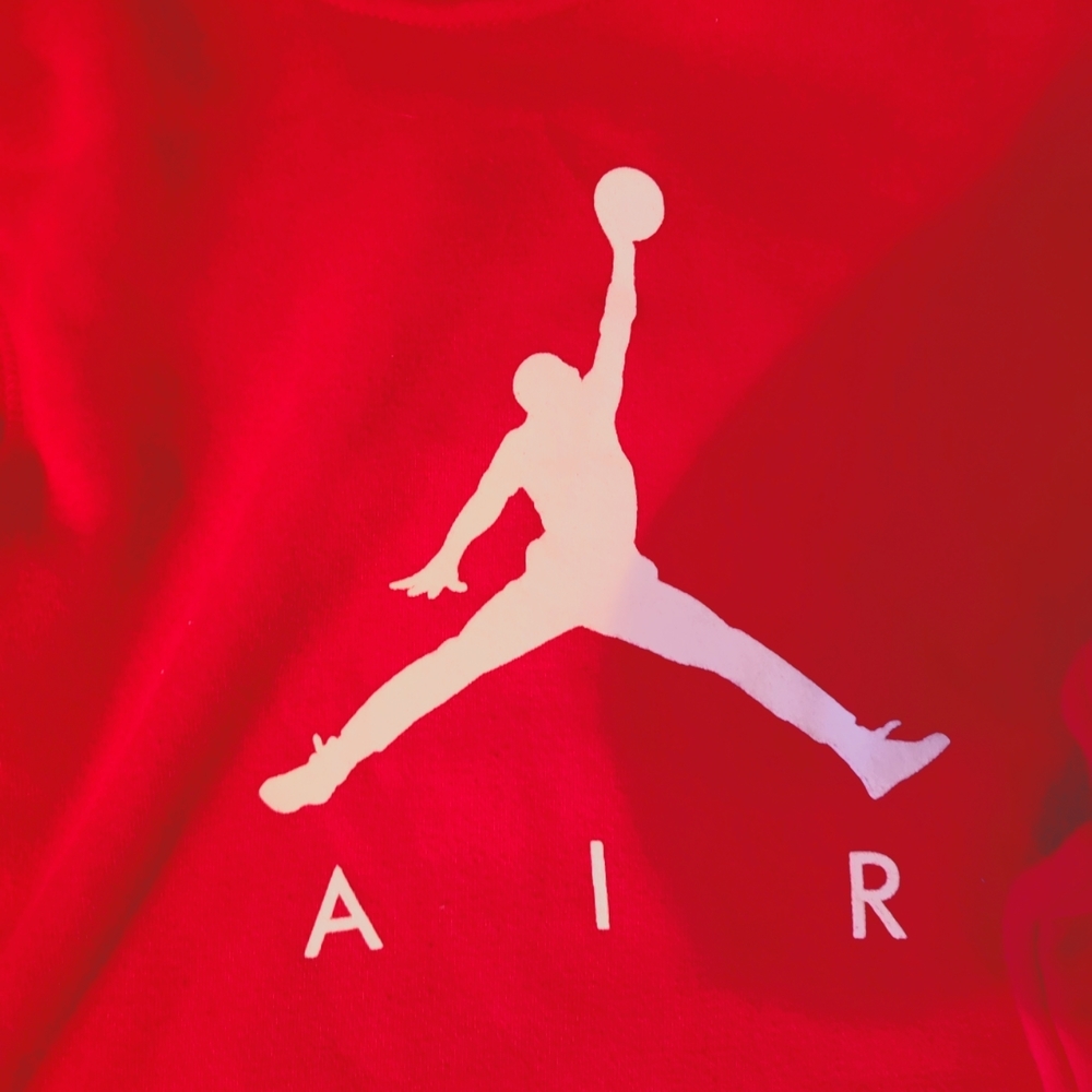 Big boys Jordan Red Hoodie